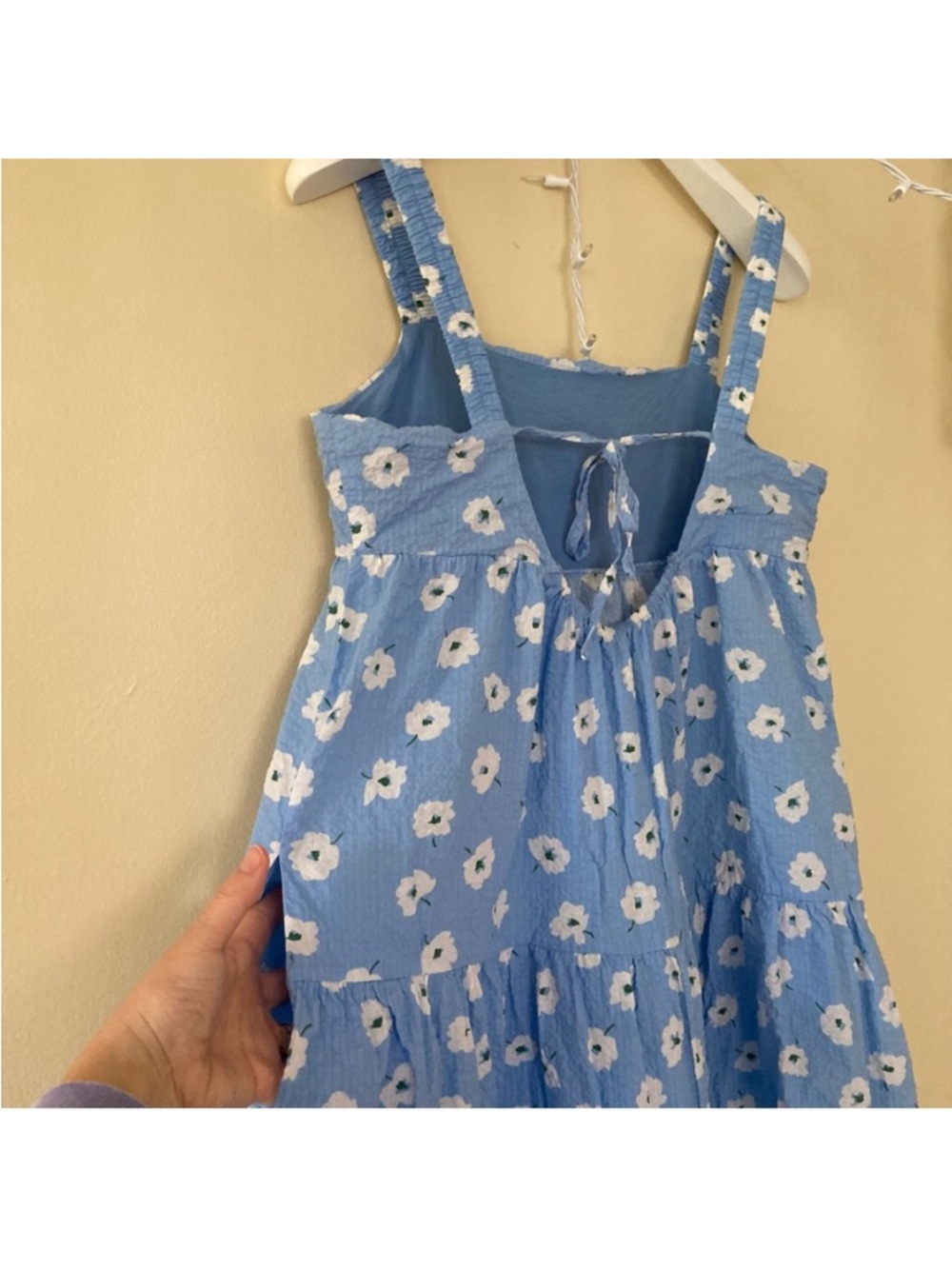 Things Between / Blue maxi Sundress with white flowers - Picture 5 of 9